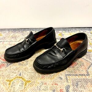Vintage Gucci Leather Loafers, Women’s Size 10.5, New Outer Sole